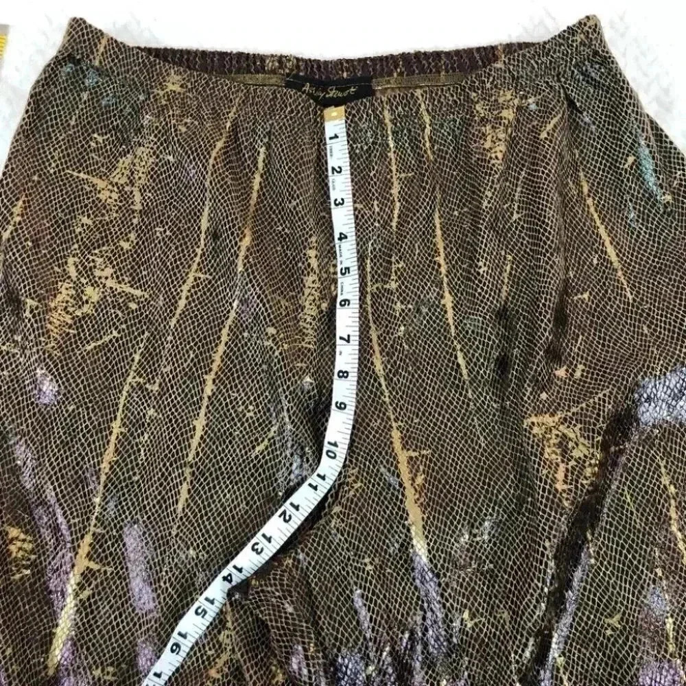 Vintage Ashley Stewart Women’s Brown snake Pull Pants  Size 18/20 - Picture 3 of 8